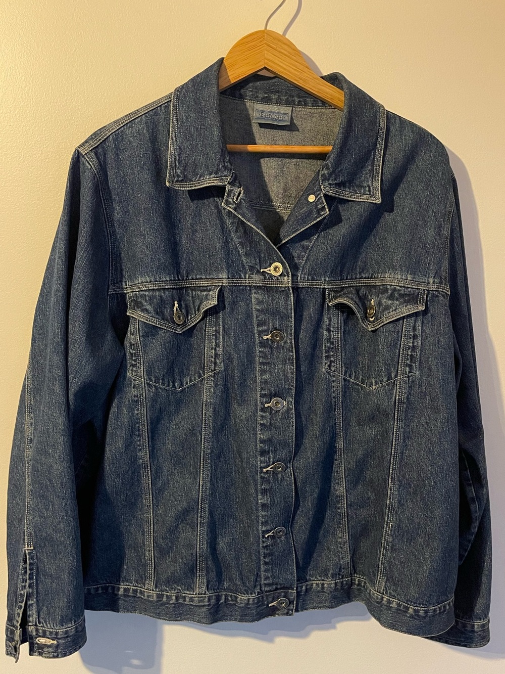 East Coast Trading Co Denim Jacket Button Up Blue Jean Womens Size 22/24 2X 3X